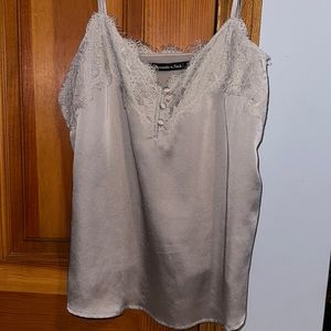 Abercrombie lace silky tank top